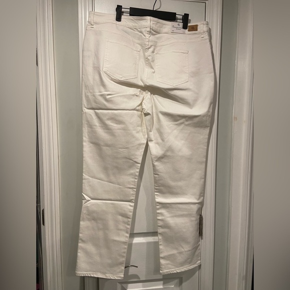 NWT LRL Ralph Lauren Size 18W White Mid Rise Straight Leg Stretch Denim Jeans - Picture 6 of 13
